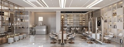 现代美发店3D模型下载